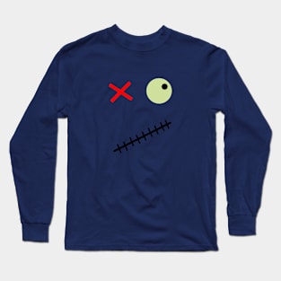 Scary face with one green eye Long Sleeve T-Shirt